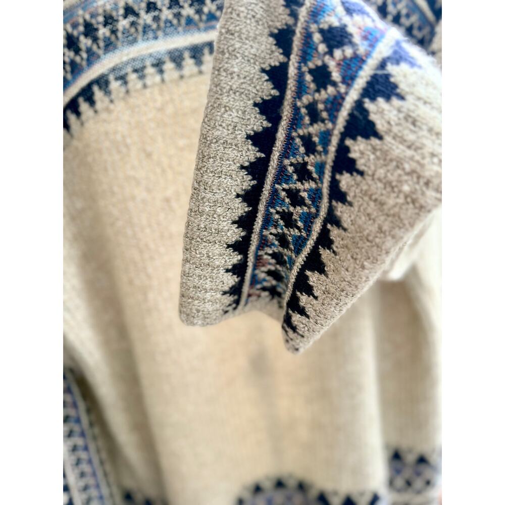 Lucky Brand 2X Southwestern Aztec Cardigan Sweater Boho Cotton Blend - Picture 3 of 9